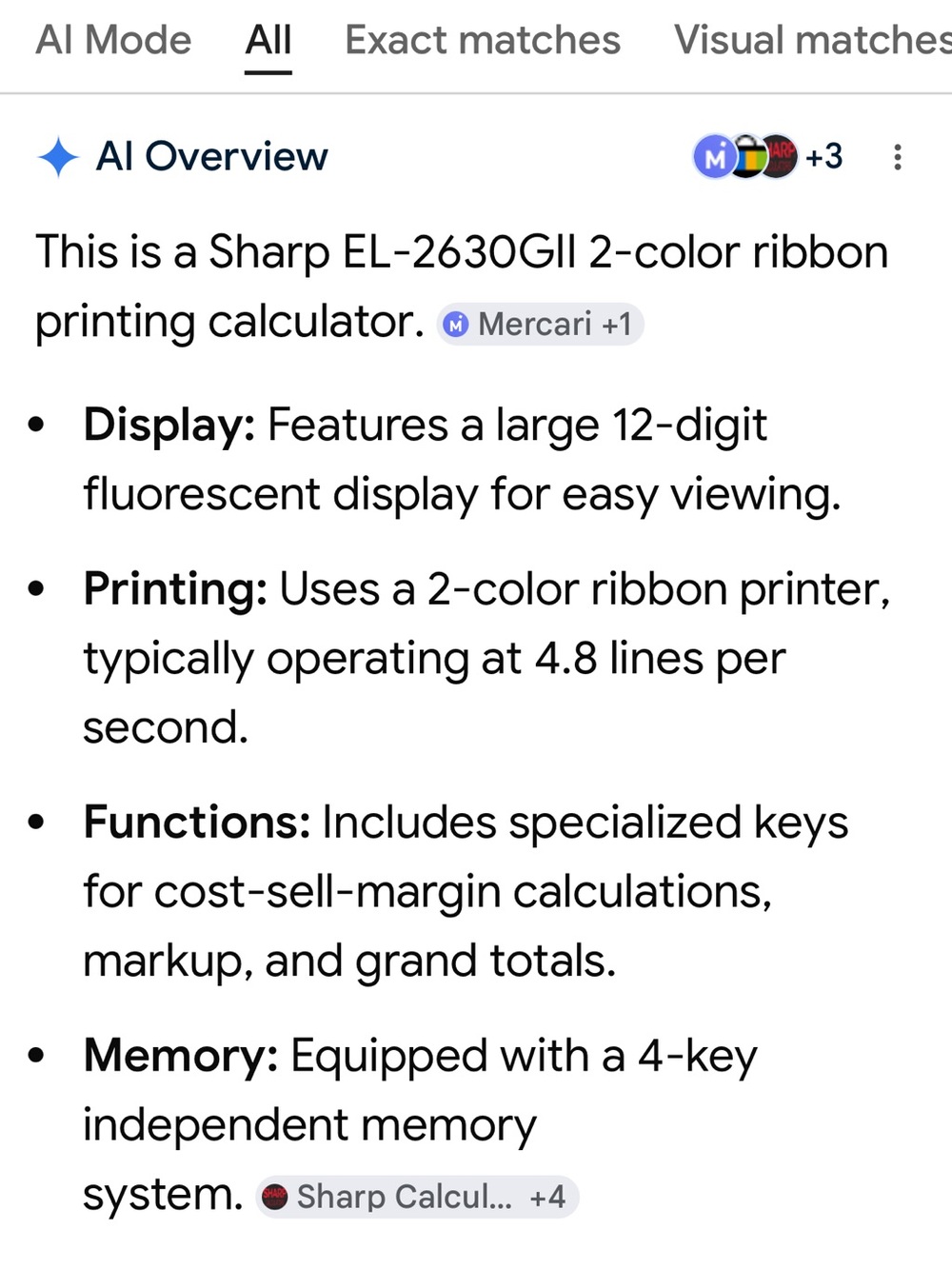 NWOT Sharp EL-2630GII 2-Color Ribbon Printing Calculator Adding Machine 12-Digit - Picture 13 of 13